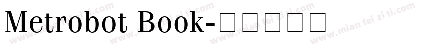 Metrobot Book字体转换